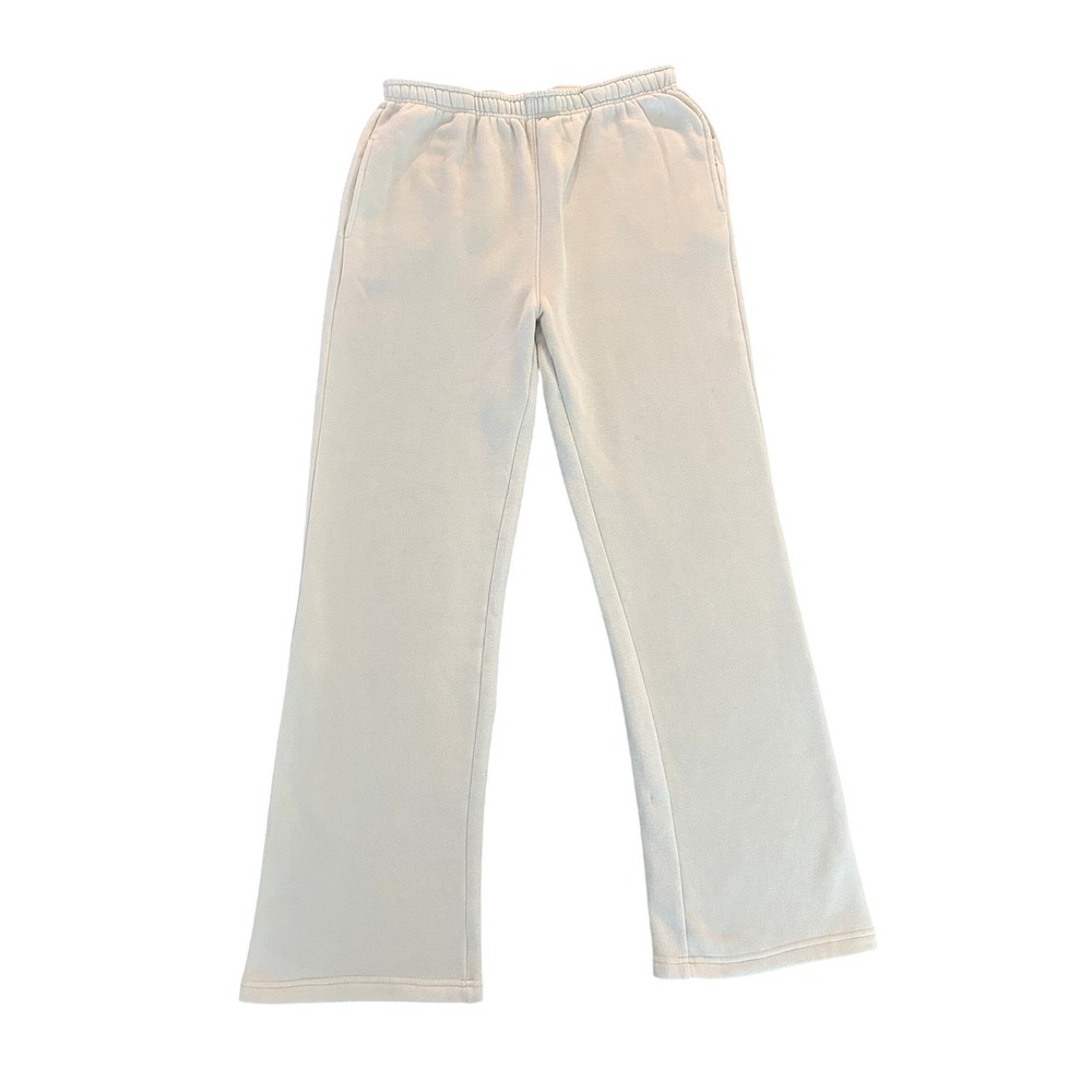 Wild Fable Cream High Rise Straight Leg Sweatpants Fleece Joggers Medium 1444